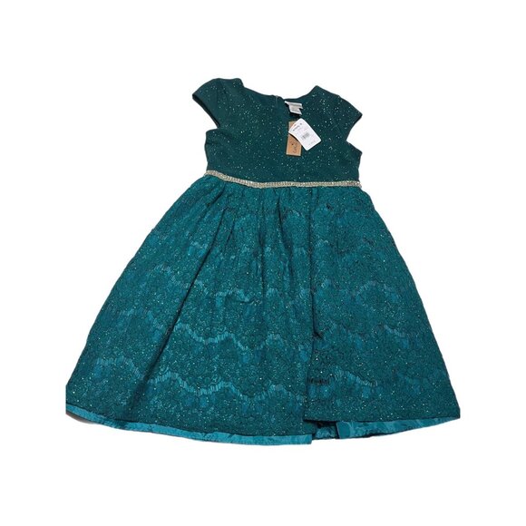Emily West Girls Green Special Occasion Dress size 14 - Picture 1 of 8